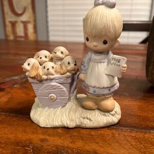 Precious Moments Figurine with Puppies
